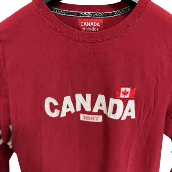 Vintage Canada 1867 Red And White Long Sleeve Shirt Men’s Size XXL - Picture 5 of 6